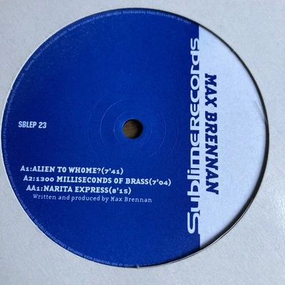 Max Brennan - Alien To Whome? - Sublime Records - Downtempo / Future Jazz 12”  Foto 1 de 4
