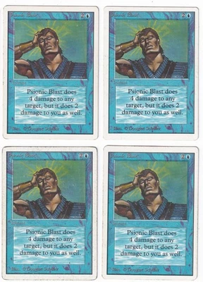 Psionic Blast x4 -Unlimited Edition -MTG HP -FREE SHIPPING! - Image 1 of 2