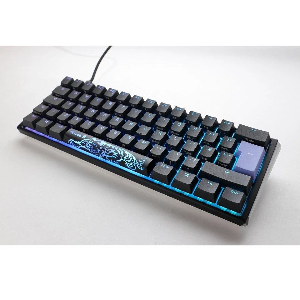 Ducky One 3 Classic 60 USB RGB Mechanical Gaming Keyboard Cherry Red - Black UK - Image 1 of 4