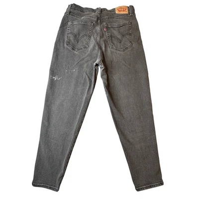 Pantalones de mezclilla Levi's para mujer mamá cintura alta talla 31 negro gris estilo vintage Foto 1 de 4