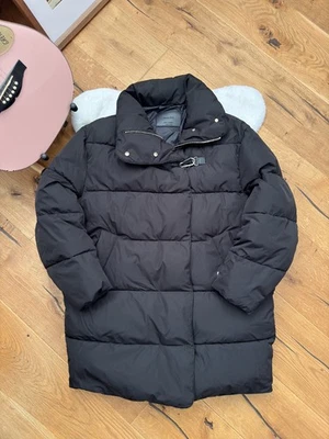 Massimo Dutti Black Quilted Puffer Jacket Womens Hi Neck size M Medium - Image 1 of 4