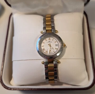 Reloj deportivo de dos tonos para mujer Klaus Kobec Couture con fecha KKL1913 batería nueva Foto 1 de 4