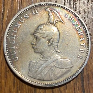 AFRIQUE DE L’EST ALLEMANDE GUILLAUME II. 1910 J EN ARGENT (1178) TRÈS RARE !! - Picture 1 of 2