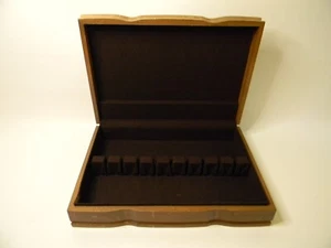Tarnish Resistant Silverware Flatware Wood  Storage Chest Box 16" X 11.25" X 3.5 - Picture 1 of 7