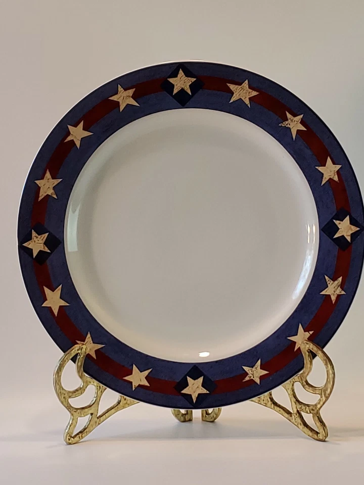 Sakura Brandon House 1998 Warren Kimble 12" Chop Platter Spirit of the Flag EUC  - Image 1 of 4