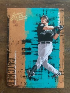 PAUL LO DUCA #'d 16/50 2005 Donruss Leather & Lumber Gold #109 Florida Marlins