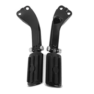 Estriberas de pasajero con soporte para Harley-Davidson Dyna 06-17 BL1 negro - Imagen 1 de 5