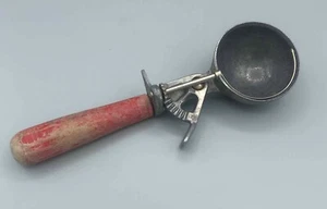 Vintage Eisschaufel roter Holzgriff - Bild 1 von 4