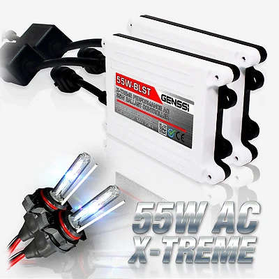 Genssi 9005 HID Kit Headlight Bulbs White Blue Xenon Conversion Light Ballasts  - Image 1 of 4