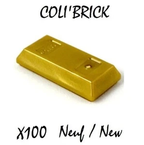 Lego 99563 - 100x Lingot OR / Minifig utensil ingot / bar - Pearl gold - NEUF - Imagen 1 de 1