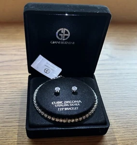 Giani Bernini 2-tlg. Set CZ Tennis Armband & Ohrstecker in Sterlingsilber - Bild 1 von 6