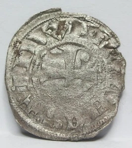 FRANKISCHES GRIECHENLAND Mittelalter THEBEN CIVIS Achaia ATHEN Leugner Kreuzfahrer Silber #D08 - Bild 1 von 6