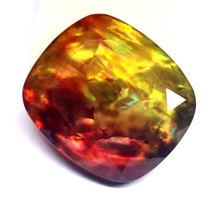 Piedra preciosa suelta de ammolita natural similar al ópalo doblete orgánico certificado 45,45 quilates - Imagen 1 de 5