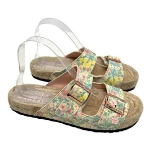 LoveShackFancy x Manebi Nordic Floral Leder Espadrille Pantoletten Sandalen Damen 39 - Bild 1 von 15