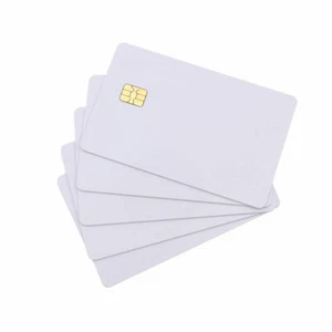 Inkjet Printable SLE4442 Contact IC Smart Plastic White Card (Pack of 5) - Picture 1 of 1