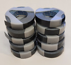 10x ROTEX Prgeband 9,5mm x 3,8m Grau glanz / Gray gloss embossing Tape