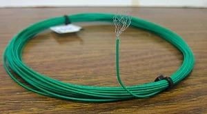 25 pies 26 AWG hebrado enchapado en plata alambre verde 19 hebras SPC - Imagen 1 de 2