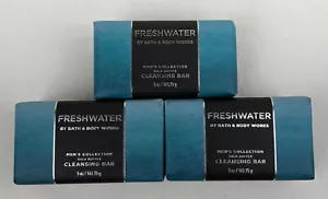 3 Bath & Body Works Freshwater Men’s Collection Shea Butter Cleansing Soap Bars - Picture 1 of 1