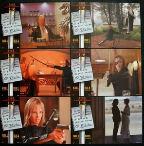 SET DI 6 fotobusta KILL BILL QUENTIN TARANTINO UMA THURMAN LUCY LIU CARRADINE - Picture 1 of 1