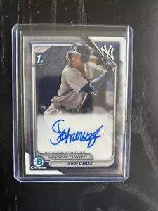 2024 Bowman Chrome Prospects Autograph #CPA-JCZ John Cruz Auto 1st Bowman - Picture 1 of 2