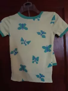 Cat And Jack Girls Size 10 2 Piece Pajama Set Butterfly Yellow Shorts New - Picture 1 of 3