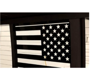 Middle Decal Sticker Flag Black Windshields For Ford F350 2000-16 - Picture 1 of 4