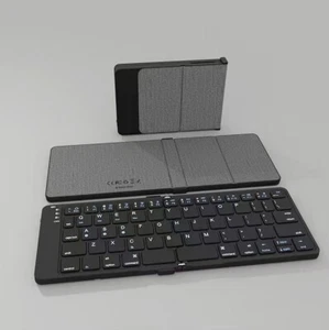 Bluetooth keyboard foldable Rechargeable Portable mute for PC ipad Mac Windows - Picture 1 of 11