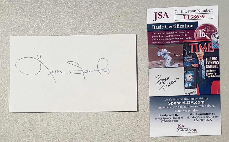 Leon Spinks Signed Autographed 3x5 Card JSA Cert Boxing Heavyweight Champion - Image 1 of 1