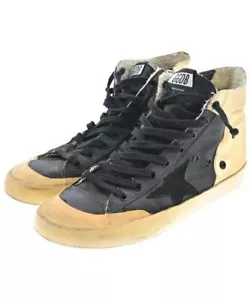 GOLDEN GOOSE RECORD 40 Sneakers Uomo Taglio Alto Oro e Nero Cerniera Laterale Stella GGDB - Foto 1 di 7
