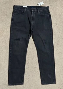 Pantalones de mezclilla negros Levi’s Made & Crafted 502 corte cónico regular para hombre talla 38x32 ¡NUEVOS! - Imagen 1 de 20
