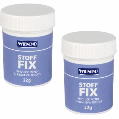 WENKO 2 Stück Nähblitz.Stoff-Fix.Nähen ohne Nadel und Faden.Nähpulver.Nähgarne und Co
