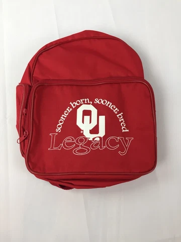 Vintage NCAA University Of Oklahoma OU Sooners Red Backpack New Cover