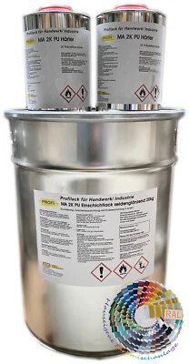 2K Polyurethan Einschichtlack 3in1 Autolack 2K PUR 2K PU Lack in RAL PG1 22kg - Bild 1 von 2