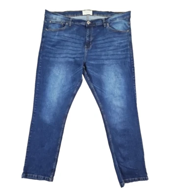 Jeans Free Planet NYC to Malibu masculino tamanho 44x30 lavagem escura perna reta elástica - Imagem 1 de 4