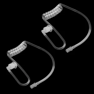 2x Clear Acoustic Tube for Motorola Kenwood Icom Yaesu Radio FBI Earpiece - Picture 1 of 2