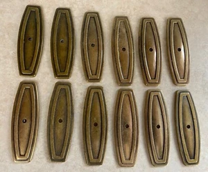 3" Amerock 1978 #863 Brass Backing Plate For Door/Drawer Pulls Lot Of 12 - Picture 1 of 4