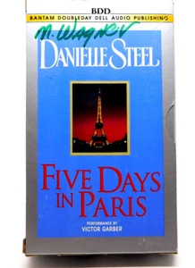 Book Audio Cassette Danielle Steel Five Days in Paris Victor Garber Unabridged - Picture 1 of 2