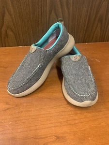 Mocasines antipolvo Twisted X Eco TWX para hombre talla 9 1/2M sin cordones gris tostado 3F - Imagen 1 de 24