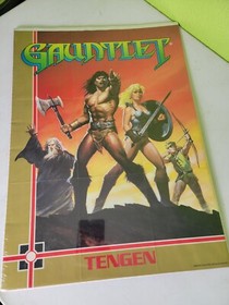 Gauntlet Poster NES Insert Nintendo Packaged In Plastic Ready For Display 1980s