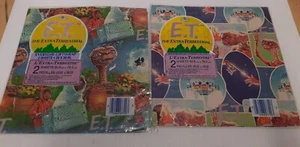 Lot of 2 Vintage 80’s E.T. Extra Terrestrial Gift Wrap Wrapping Paper Sealed NIP - Picture 1 of 4