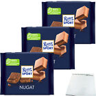 Ritter Sport Nugat Vollmilchschokolade mit Nugat Füllung 3x100g Tafel usy Block