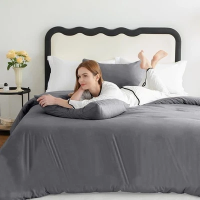 Juego de funda nórdica de lujo fundas de edredón reversibles suaves juegos de cama doble queen king Foto 1 de 4