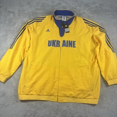 CHAQUETA DEPORTIVA NUEVA CON ETIQUETAS Adidas Ucrania - Amarilla - Talla 3XL - X29427 Cremallera Foto 1 de 4
