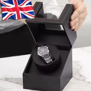 Automatic Watch Winder Display Case Rotating Storage-Organizer Single Quiet Box - Picture 1 of 11