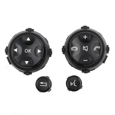 Pair Steering Wheel Switch Button Black For Mercedes Benz W221 W216 S/CL-Class Foto 1 de 4
