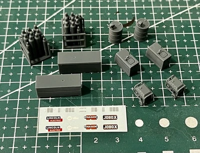 Detalle Piezas Jobox Generador Tanques Soldadores Tambor de Combustible HO 1:87 Resina Impreso en 3D Foto 1 de 3