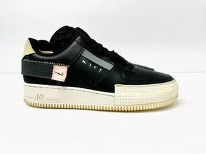 NIKE AIR FORCE 1 LOW C10054-001 Blac Sneakers Women’s  Sz 8.5 - Picture 1 of 8