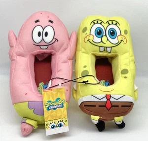 SpongeBob Schwammkopf Patrick Star & SpongeBob Plüsch Hausschuhe Jugend Größe 11-12 - Bild 1 von 5