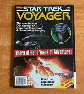 Star Trek Voyager Magazine #16 April 1998 Years of Adventure No Label Newsstand - Picture 1 of 2