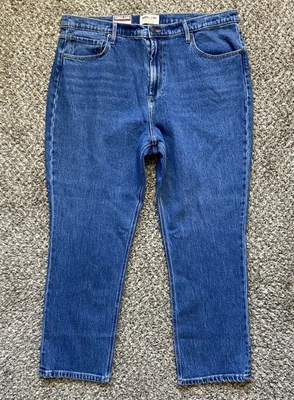 NUEVO Pantalones de mezclilla Kirkland Signature para mujer talla 18 tiro alto calce recto elásticos Foto 1 de 4